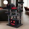 1PC Gothic Cat Tree 49 Inch Tall Cat Tower 6-Tier Cat Activity Center with Coffin Bed